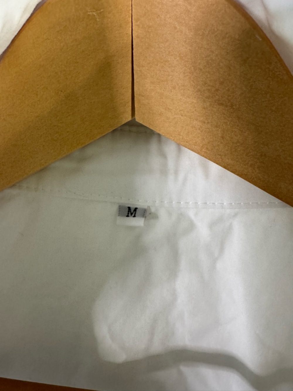 Size Medium Denim Patchwork heart - White Button-Up Shirt with Denim Heart top - Picture 8 of 8